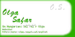 olga safar business card